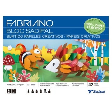 FABRIANO BLOCCO PER LAVORI CREATIVI CARTE ASSORTITE