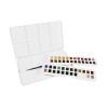DALER ROWNEY AQUAFINE TRAVEL SET AQUARELLKASTEN 48 HALBE NÄPFCHEN + PINSEL