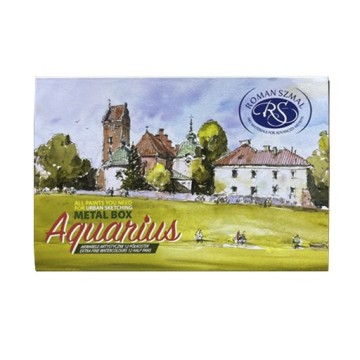 ROMAN SZMAL AQUARIUS TRAVEL BOX SCATOLA METALLO ACQUERELLI DA VIAGGIO PER URBAN SKETCHERS