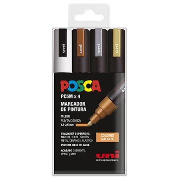 UNI POSCA PC-5M 4C SET 4 MARCATORI 1.8-2.5 MM - COLORI GALASSIA