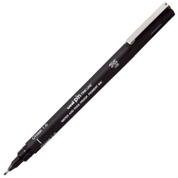 UNI PIN CHISEL PINCS-200 PENNARELLO FINELINER NERO PUNTA A SCALPELLO