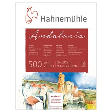 HAHNEMÜHLE BLOCCO ANDALUCIA CARTA PER ACQUERELLO 500 G
