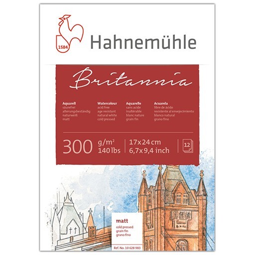 HAHNEMÜHLE BRITANNIA WATERCOLOUR PAPER BLOCK 300 G