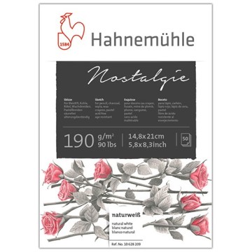 HAHNEMÜHLE NOSTALGIE BLOCCO COLLATO 1 LATO 190 G