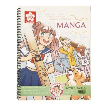 LIBRO (IN INGLESE SPAGNOLO E PORTOGHESE) - SAKURA APRENDE A DIBUJAR MANGA