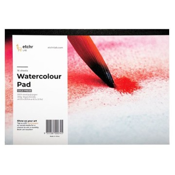 ETCHR WATERCOLOUR PAPER PAD WOOD PULP - BLOCCO PER ACQUERELLO PASTA DI LEGNO 300 G