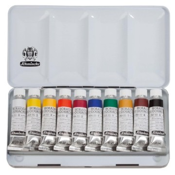 SCHMINCKE HORADAM SCATOLA METALLO GOUACHE 10 X 15 ML