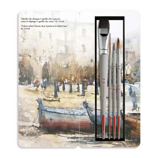 BORCIANI E BONAZZI SET ART BOOK 4 PINCELES SELECCIÓN GEREMIA CERRI LIMITED