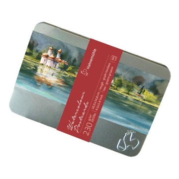 HAHNEMÜHLE POSTCARDS WATERCOLOUR PAPER 230 G - METAL TIN WITH ILLUSTRATION OF RABI ALIEVA (RABI RABI)