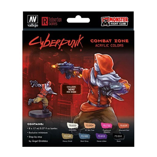 VALLEJO GAME COLOR SET 8 COLORES COMBAT ZONE Y FIGURA NEMO POR ÁNGEL GIRÁLDEZ 72307