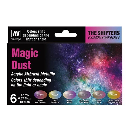 VALLEJO THE SHIFTERS MAGIC DUST SET OF 6 COLOURS FOR MODELS & MINIATURES 77090