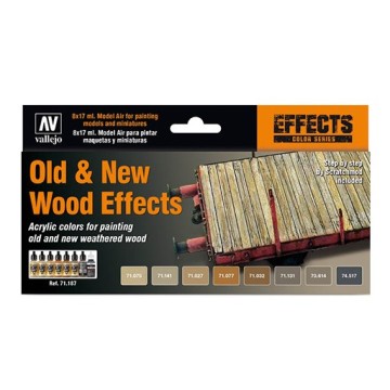 VALLEJO EFFECTS ALT & NEU EFFEKT HOLZ SET 8 MODEL AIR FARBEN 71187