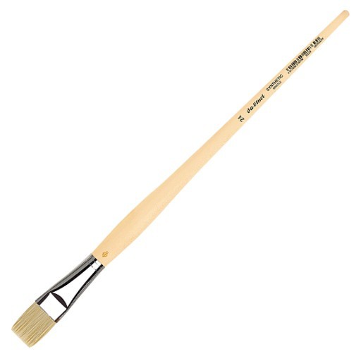 DA VINCI SYNTHETIC BRISTLE PINCEL PLANO PARA ÓLEO Y ACRÍLICO MANGO LARGO SERIE 8329