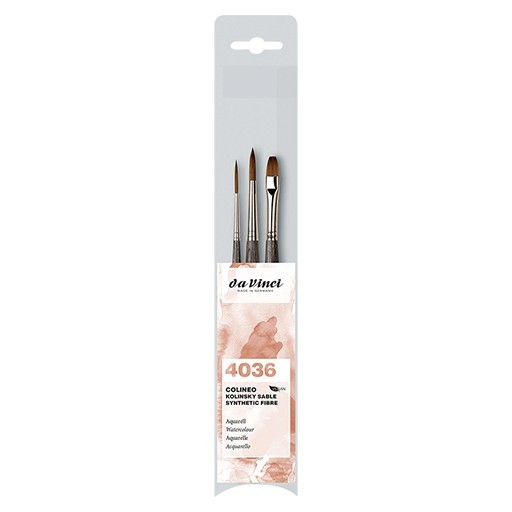 DA VINCI SET 3 COLINEO AQUARELLPINSEL KURZER STIEL SERIE 4036