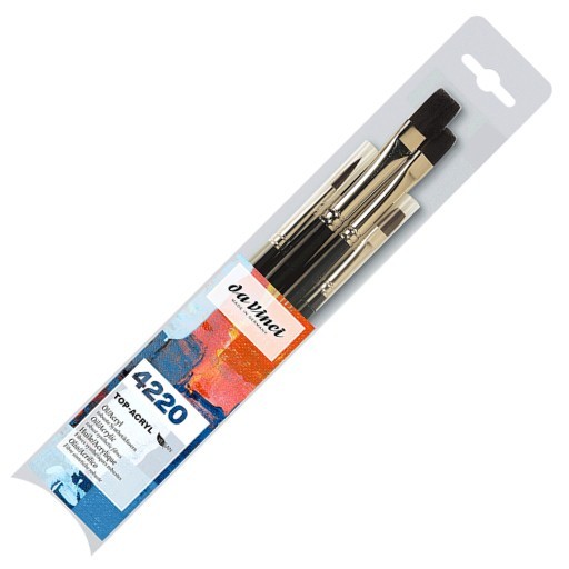 DA VINCI SET 4 PENNELLI TOP-ACRYL MANICO CORTO 4220