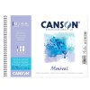 CANSON MONTVAL TORCHON BLOCCO PER ACQUERELLO SPIRALATO EFFETTO NUVOLA 270 G