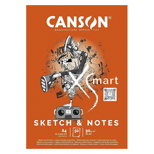CANSON XSMART SKETCH & NOTES BLOCK 90 G