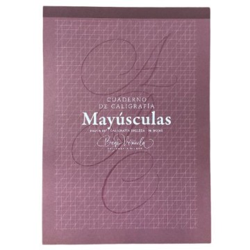 BEGO VIÑUELA QUADERNO DI CALLIGRAFIA INGLESE CARTA A RIGHE CON INCLINAZIONE A 55 GRADI PER LETTERE MAIUSCOLE 96 FOGLI