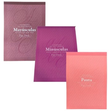 BEGO VIÑUELA KALLIGRAPHIE NOTIZBÜCHER SET PAUTA GROSS- UND KLEINSCHREIBUNG