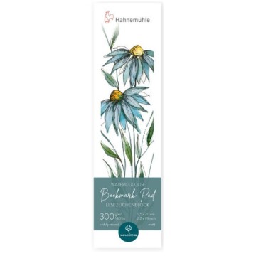 HAHNEMÜHLE BOOKMARK PAD - BLOCCO DI SEGNALIBRI PER ACQUERELLO 100% COTONE 300 G