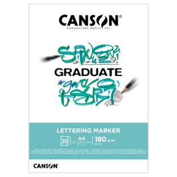 CANSON GRADUATE BLOCCO LETTERING MARKER 180 G 20 FOGLI LISCI
