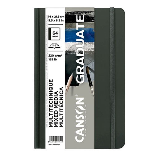 CANSON GRADUATE MIXED MEDIA SKIZZENBUCH OCKER - GRAU 220 G