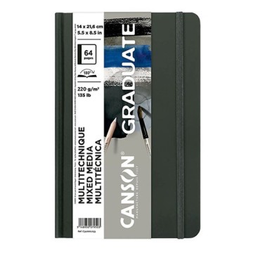 CANSON GRADUATE MIXED MEDIA SKETCHBOOK 220 G OCHRE-GREY