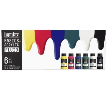 LIQUITEX BASICS FLUID SET 6 COLORI ACRILICI DA 118 ML