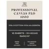RAW ART MATERIALS PROFESSIONAL CANVAS PAD POLYBAUMWOLLE EXTRA FEINE GLATTE STRUKTUR UNIVERSALGRUNDIERUNG 560 G SERIE 1000