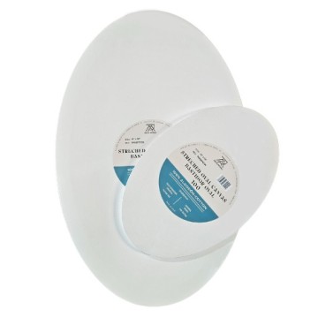 RAW ART MATERIALS TELAIO OVALE 100% COTONE GRANA FINE PREPARAZIONE UNIVERSALE 340 G SERIE 300