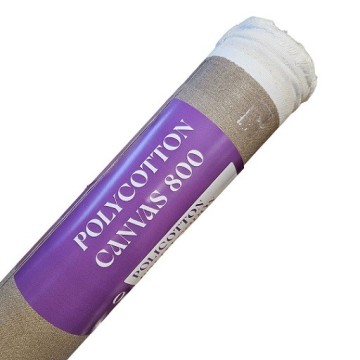 RAW ART MATERIALS POLYCOTTON CANVAS ROLL FINE TEXTURE UNIVERSAL PRIMED 380 G SERIES 800