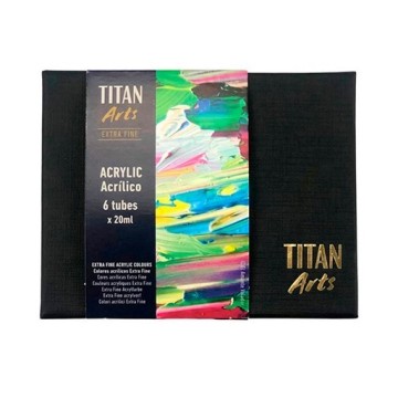 TITAN ARTS COLORI ACRILICI EXTRAFINI SET PRIMARY 6 X 20 ML