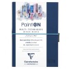 CLAIREFONTAINE PAINT ON BLUE SKETCHBOOK STITCHED BINDING WHITE MIXED MEDIA PAPER 250 G