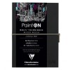 CLAIREFONTAINE PAINT ON NERO QUADERNO RILEGATURA CUCITA CARTA NERA MIXED MEDIA 250 G