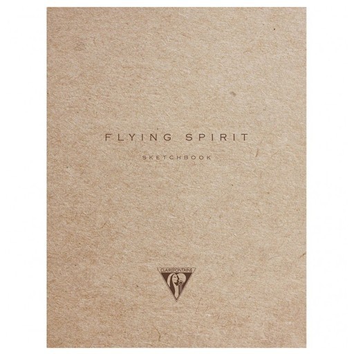 CLAIREFONTAINE FLYING SPIRIT CARNET PAPIER BEIGE 90 G COUVERTURE SOUPLE RELIURE COUSUE