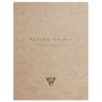CLAIREFONTAINE FLYING SPIRIT TACCUINO COPERTINA FLESSIBILE RILEGATURA CUCITA CARTA BEIGE 90 G