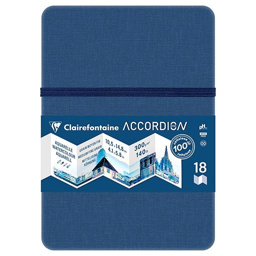 CLAIREFONTAINE AKKORDEON-ZEICHENBUCH AQUARELLPAPIER 300 G