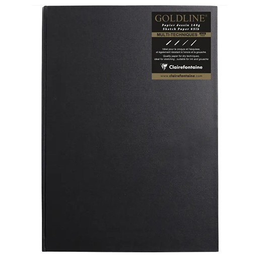 CLAIREFONTAINE GOLDLINE TACCUINO COPERTINA RIGIDA CARTA BIANCA MIXED MEDIA 140 G