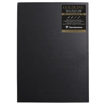 CLAIREFONTAINE GOLDLINE TACCUINO COPERTINA RIGIDA CARTA BIANCA MIXED MEDIA 140 G