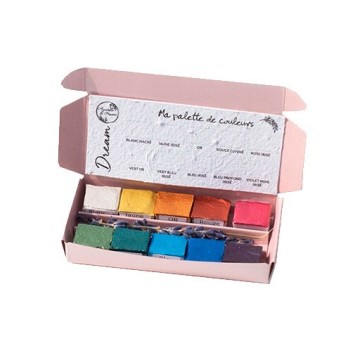 AQUARELLE DE PROVENCE SCATOLA DREAM - ACQUERELLI EXTRAFINI VEGANI FATTI A MANO 10 MEZZI GODET