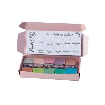 AQUARELLE DE PROVENCE SCATOLA PASTEL - ACQUERELLI EXTRAFINI VEGANI FATTI A MANO 10 MEZZI GODET