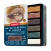 DERWENT XL TINTED CHARCOAL BLOCK - SCATOLA METALLO 6 BLOCCHI DI CARBONCINO COLORATO