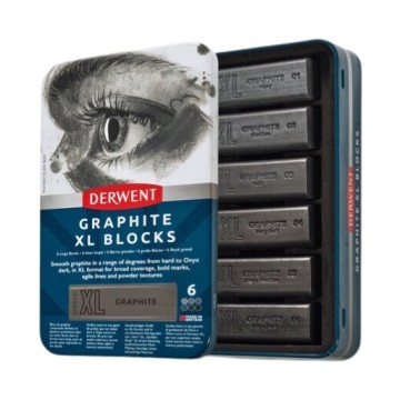 DERWENT METALLETUI MIT 6 XL GRAPHITE BLÖCKEN