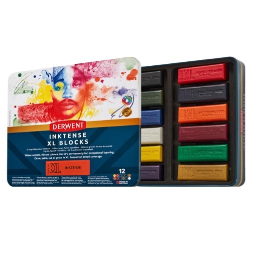 DERWENT METALLETUI MIT 12 XL INKTENSE BLÖCKEN