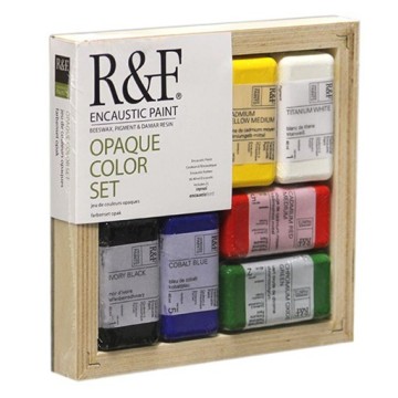 R&F PEINTURE À L'ENCAUSTIQUE OPAQUE COLOR SET 6 BLOCS DE 40 ML