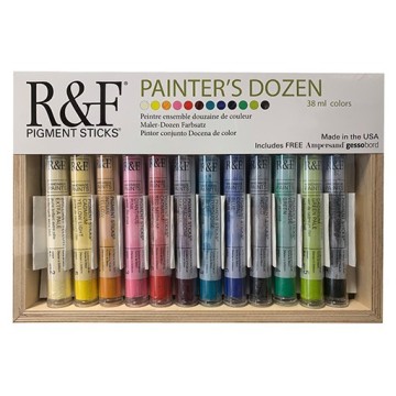 R&F PIGMENT STICK PAINTERS DOZEN SET 12 STICK DI OLIO E PANNELLO