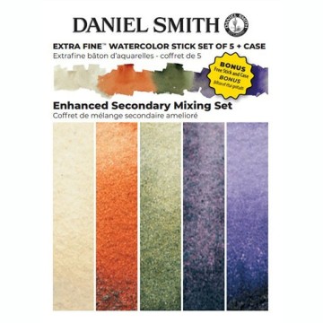 DANIEL SMITH WATERCOLOUR STICK ENHANCED SECONDARY SET 5 ACQUERELLI IN STICK