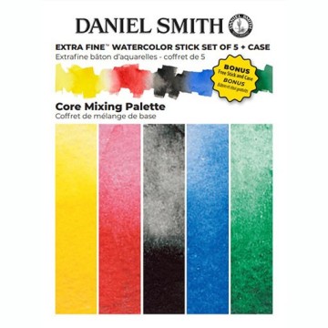 DANIEL SMITH WATERCOLOUR STICK SET CORE MIXING PALETTE - SET 5 ACQUERELLI IN STICK