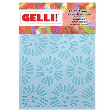GELLI ARTS ABSTRACT FLOWERS STENCIL - STENCIL DI FIORI ASTRATTI PER STAMPA