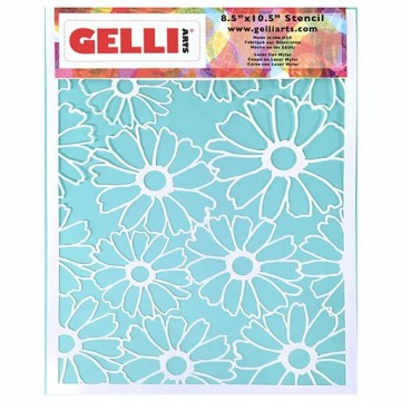 GELLI ARTS FLOWER STENCIL - STENCIL A FIORE PER STAMPA